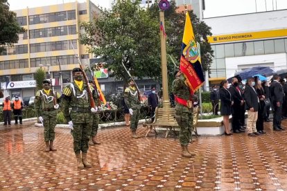 El momento cívico desarrollado el 29  de marzo pasado.