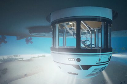 La cápsula submarina que permite disfrutar de la vida bajo el agua.