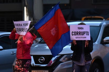 Los manifestantes se concentraron en la Tribuna de los Shyris