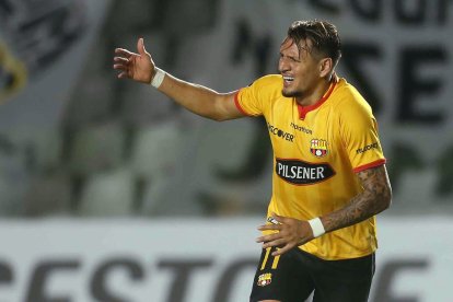 Carlos Garcés la figura de Barcelona en el debut de la Copa Libertadores.