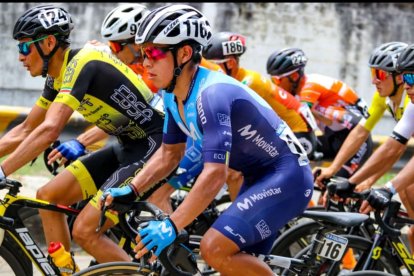 David Villarreal lleva la mejor ubicación del Movistar Team Ecuador en la Vuelta a Colombia.