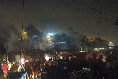 Seis familias se quedaron sin sus casas y sin sus enseres en el sector La Laguna.