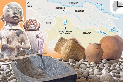 En las riberas de los ríos Napo, Coca, del Aguarico y de afluentes menores hallaron restos.