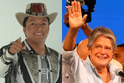 El alcalde, en el momento del incidente en Guamote, arengaba a sus seguidores.