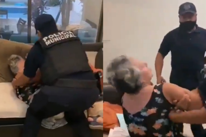 Las autoridades todavía no informan en qué concluyó el desalojo de la mujer.