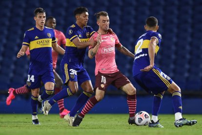 Damián Díaz se comió tres goles ante Boca Juniors.