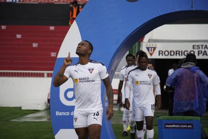 Pedro Pablo Perlaza fue el titular fijo como lateral derecho en Liga de Quito.