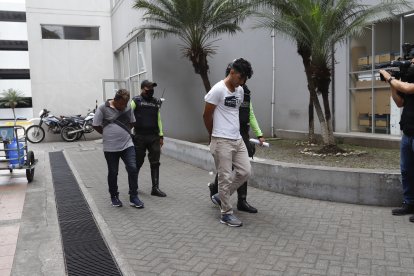 Los sospechosos fueron trasladados al cuartel Modelo, de Guayaquil.