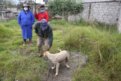 Los moradores muestran el sitio donde enterraron a Lucas luego de dormirlo.