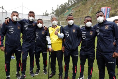 Guillermo Lasso visitó a los seleccionados ecuatorianos, en Quito.