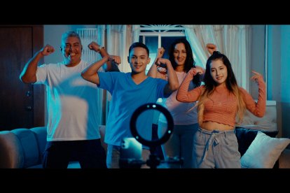 Foto durante los ensayos del cortometraje.