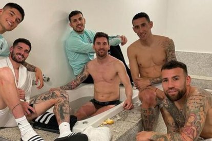 Lionel Messi colgó una foto en sus redes sociales, tras el triunfo ante Uruguay.