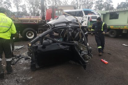 Esta es la parte delantera de  uno de los automotores.