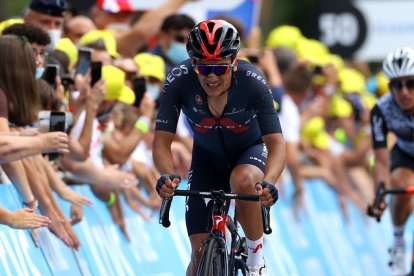 La Locomotora del Carchi buscó descontar la ventaja que tiene Tadej Pogacar, quien es el rival a vencer por la corona francesa.