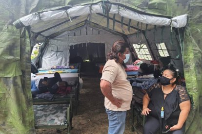 Las carpas instaladas están climatizadas y tiene electricidad.