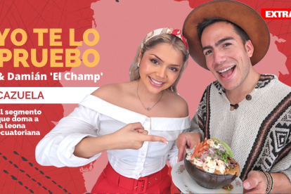 El Champ en su visita a Guayaquil acompañó a Extra a probar la cazuela de Alfonso León.