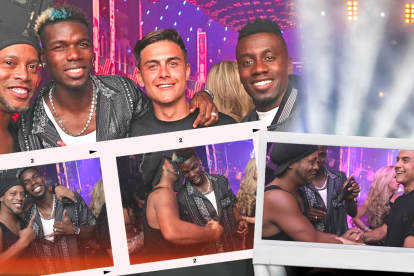 Ronaldinho y Paul Pogba estuvieron en una discoteca.