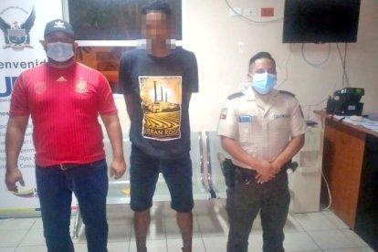 El sospechosos detenido.