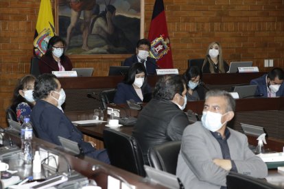 Durante la sesión extraordinaria de Concejo.