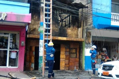 El lugar donde ocurrió el incendio, el 16 de julio.