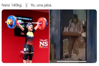 Los usuarios de las redes se han comparado con las poderosas pesistas tricolores.