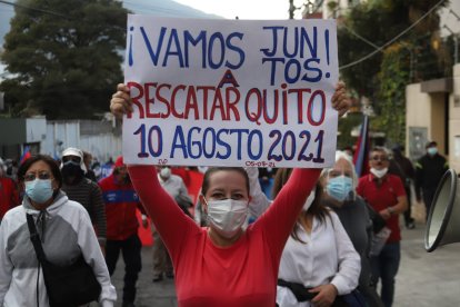 Hicieron un recorrido desde el parque El Arbolito hasta la Corte Constitucional.