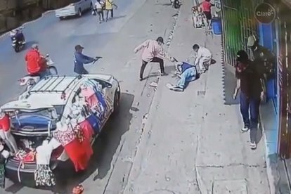 Cámaras de seguridad captaron el instante en que fue asesinado Miguel Ángel Argüello.