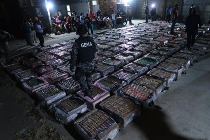 El alcaloide estaba encaletado en las paredes falsas de un inmueble, tipo bodega.