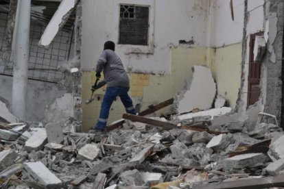 Acción. El derribo se registró este lunes 16 de agosto.