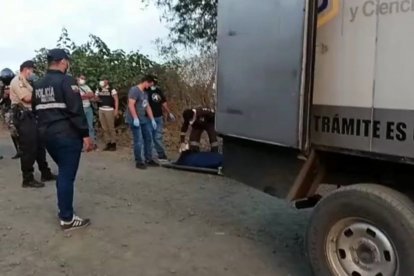 Así quedó Ercio Wirsinton García Cedeño tras recibir un tiro en el tórax.