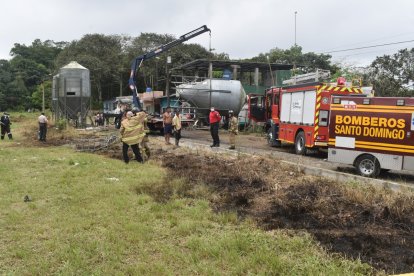 Patricio Caiza sufrió el accidente mientras trabaja moviendo un silo.