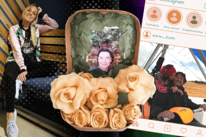 Gabriela le hizo un altar con flores amarillas para despedirse de su papá.