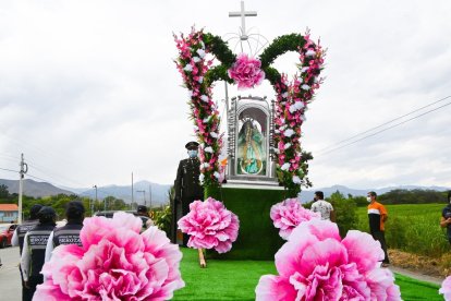 A su paso por la ciudad de Catamayo, en su camino a Loja. No hubo fieles que siguieran a la imagen.