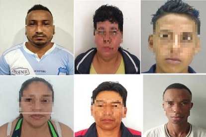 Los detenidos por diversos delitos.