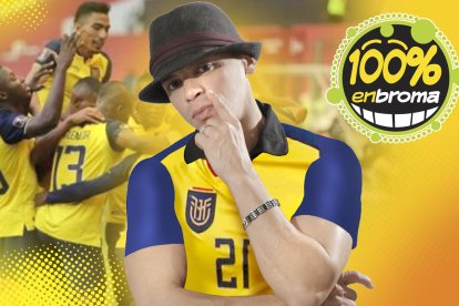 Vico C con la camiseta de Ecuador en un 5 de septiembre.