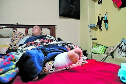 Daniel, el primo de la víctima, también recibió un balazo.La mitad del proyectil está alojado en su cuerpo.