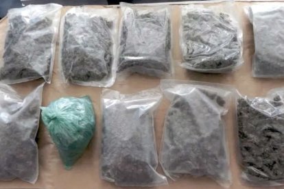 Las sustancias que le encontraron al joven.