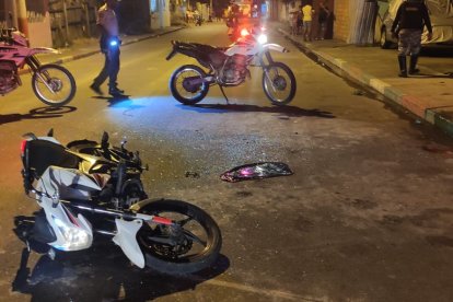 En esta moto viajaba el implicado en el intento de asesinato.