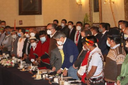 La reunión entre la Conaie y el gobierno se ha instalado