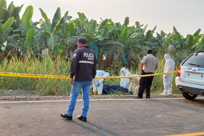 El cuerpo de Cristhian Marcelo Lema Tipán también estaba atado de pies y manos.