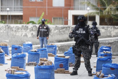La droga fue presentada en las instalaciones de la Policía Antidrogas.