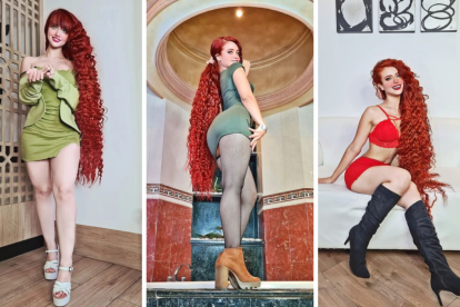 Bella Dueñas es una mexicana que se ha hecho famosa por su larga cabellera.