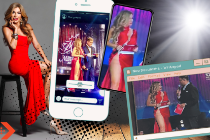 Mariela lució un sensual vestido rojo que cautivó a más de uno de sus seguidores.