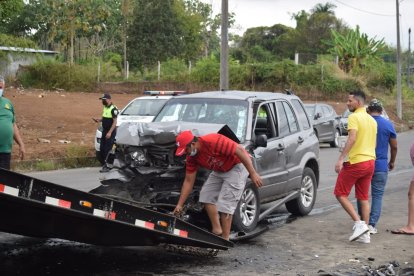 Así quedó uno de los vehículos involucrados en el siniestro de tránsito