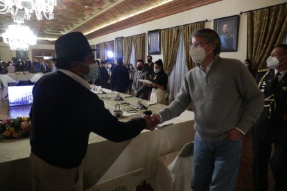 Los representantes del Ejecutivo y la dirigencia del movimiento político se reunieron ayer en el Palacio de Carondelet.