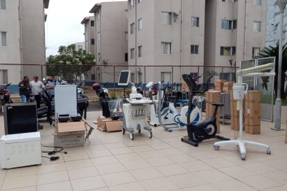 Los pertrechos y drones hallados