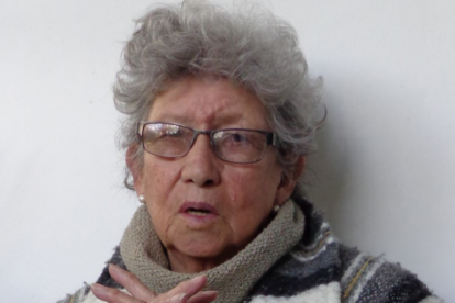 Eudoxia Estrella en una de las conversaciones para Gráficos Nacionales.