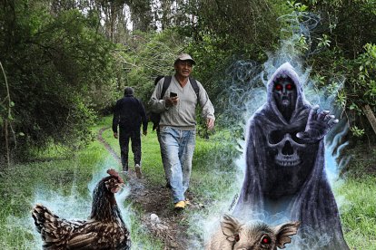 El tiempo que toma cruzar el camino es de unos 15 minutos a pie.