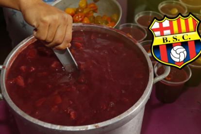 Colada morada con sabor amargo por ahora prueban los hinchas de Barcelona.