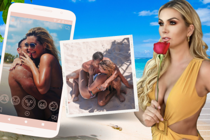 Carolina y Rayo en una de las playas de Punta Cana.